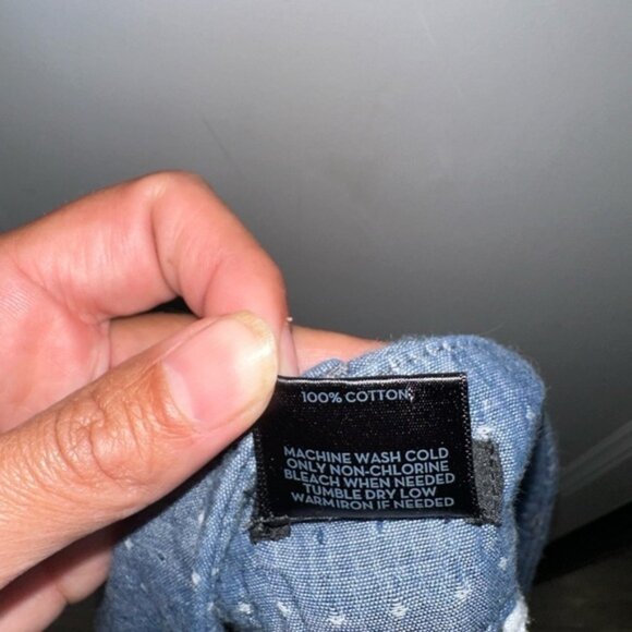 Ann Taylor Factory Blue Chambray Dotted shorts size 6 - Picture 5 of 5